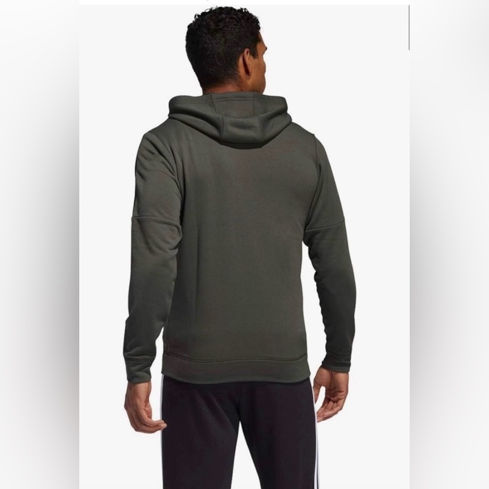 Adidas French Terry Hoodie Legear Green and Black Size S - Picture 2 of 4